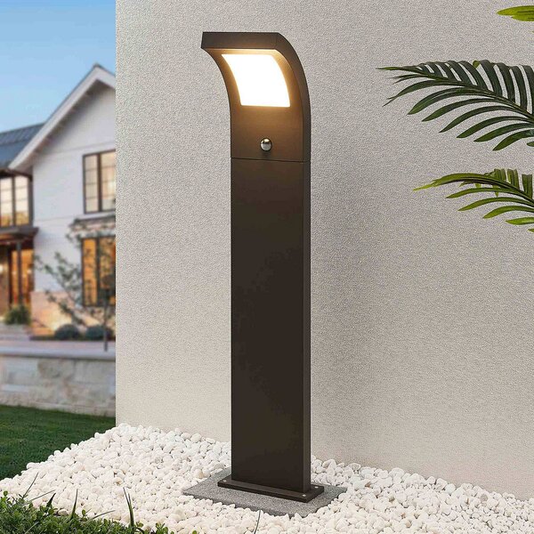 Arcchio Advik LED projektor, 100 cm, antracitový, senzor, IP54, Čierna, Hliník, Moderný, Osvetlenie príjazdovej cesty