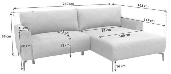 ROHOVÁ SEDAČKA, textil, tmavozelená MID.YOU - Sedačky, Online Only