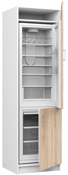 Ak furniture Skriňa na vstavanú chladničku S 60cm Artus biela/sonoma