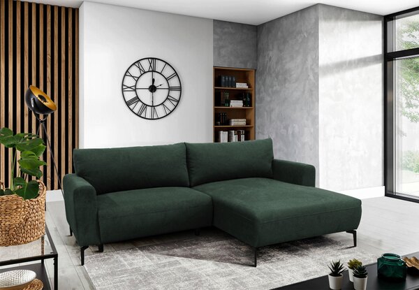 ROHOVÁ SEDAČKA, textil, tmavozelená MID.YOU - Sedačky, Online Only