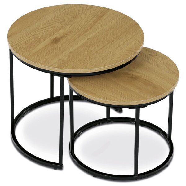 Sada 2 konferenčných stolíkov CT-G1145 OAK