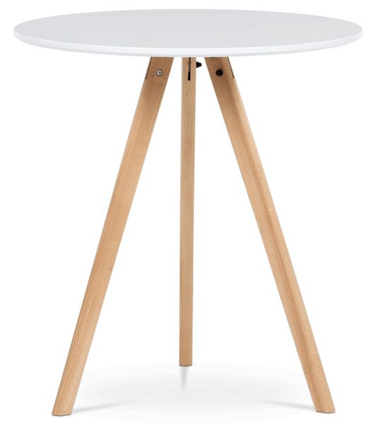 Jedálenský stôl DT-320 biely / naturálny