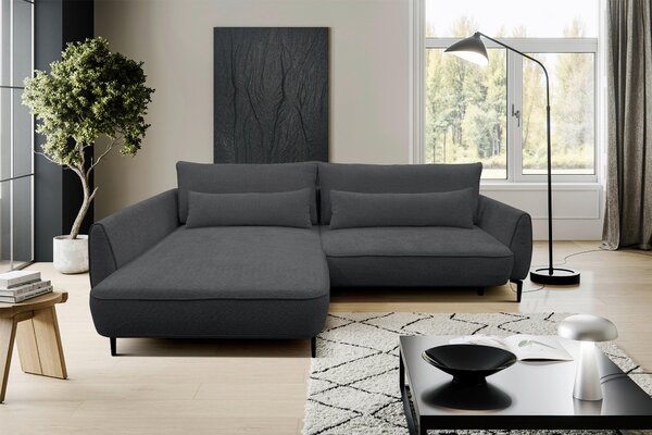 ROHOVÁ SEDAČKA, textil, tmavosivá MID.YOU - Sedačky, Online Only