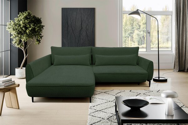 ROHOVÁ SEDAČKA, textil, tmavozelená MID.YOU - Sedačky, Online Only