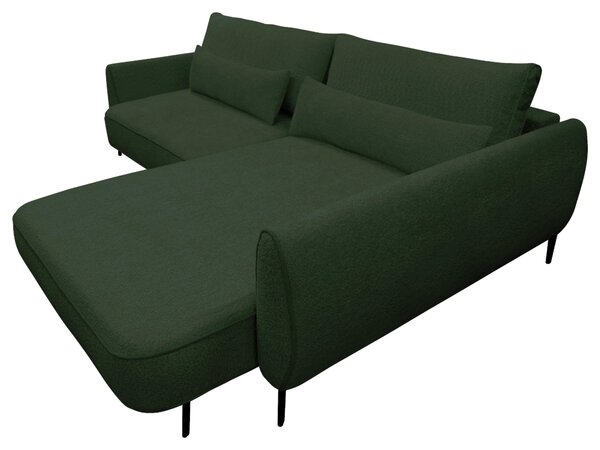 ROHOVÁ SEDAČKA, textil, tmavozelená MID.YOU - Sedačky, Online Only