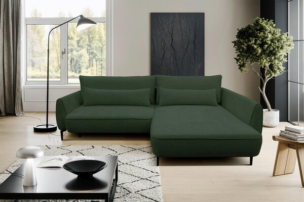 ROHOVÁ SEDAČKA, textil, tmavozelená MID.YOU - Sedačky, Online Only