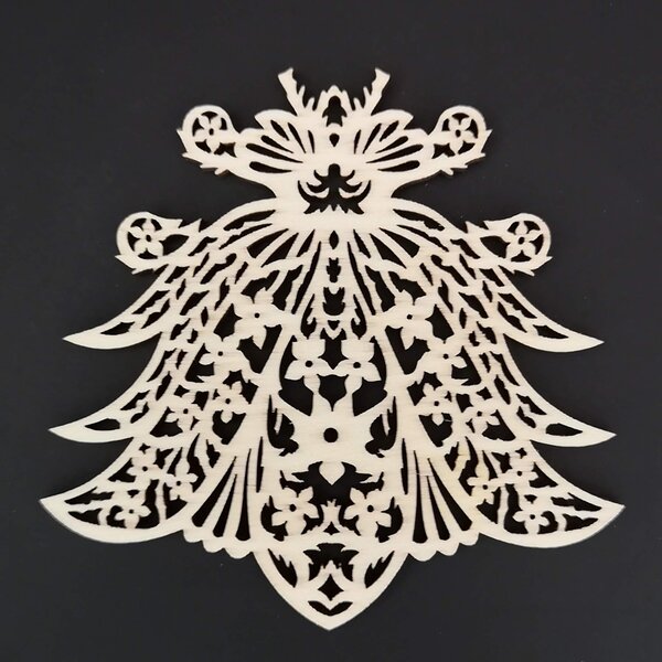 AMADEA Drevená ozdoba ornament 8 cm
