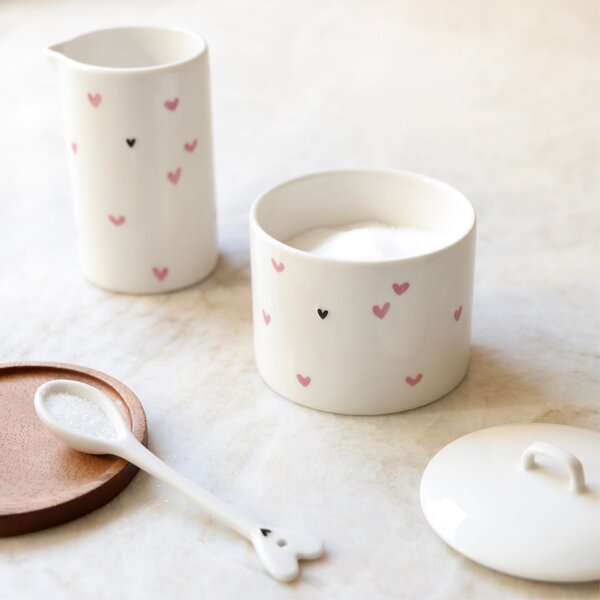 Keramická cukornička White / Rose Little Hearts