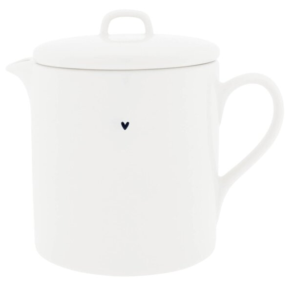 Keramická čajová kanvica White / Black Heart 1 l