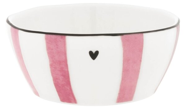 Keramická miska White / Pink Print Kvetinky