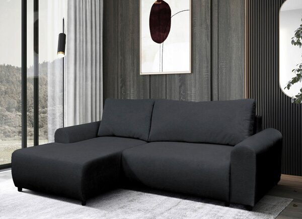 ROHOVÁ SEDAČKA, textil, čierna MID.YOU - Sedačky, Online Only
