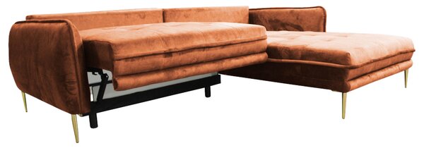 ROHOVÁ SEDAČKA, textil, hrdzavá MID.YOU - Sedačky, Online Only
