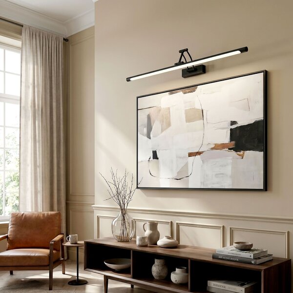 Toolight Toolight, LED nástenné svietidlo, 80cm, 16W, 4000K, 1500lm, SWE027-1W, čierna matná, OSW-20126