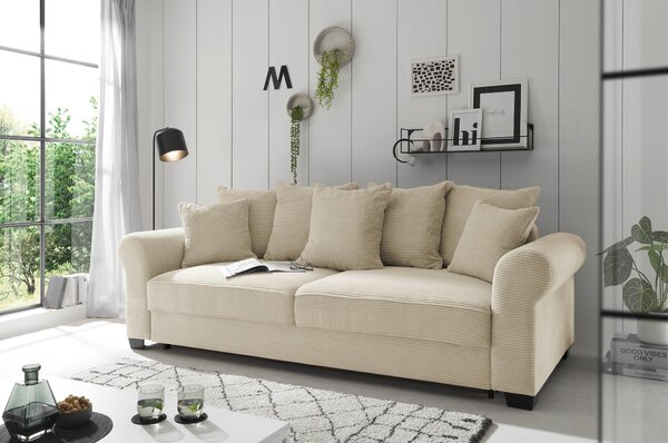 ROZKLADACIA POHOVKA, textil, krémová MID.YOU - Sedačky, Online Only
