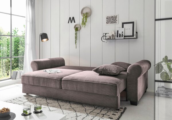 ROZKLADACIA POHOVKA, textil, hnedá MID.YOU - Sedačky, Online Only