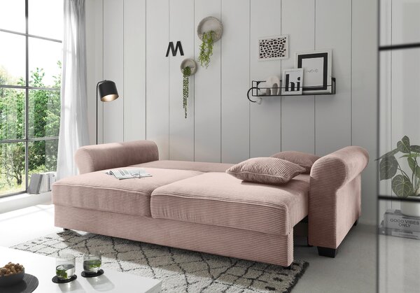 ROZKLADACIA POHOVKA, textil, ružová MID.YOU - Sedačky, Online Only
