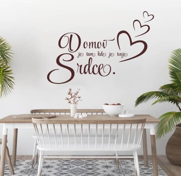 INSPIO-výroba darčekov a dekorácií - Nálepka na stenu - Domov je tam