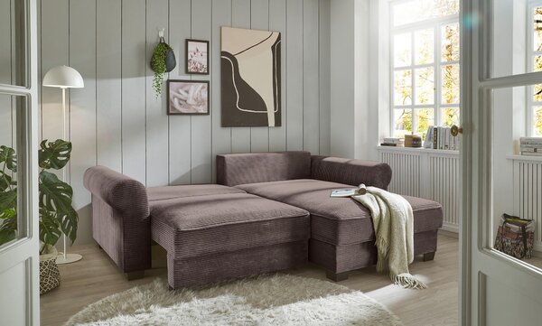 ROHOVÁ SEDAČKA, textil, hnedá MID.YOU - Sedačky, Online Only