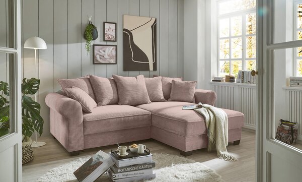 ROHOVÁ SEDAČKA, textil, ružová MID.YOU - Sedačky, Online Only