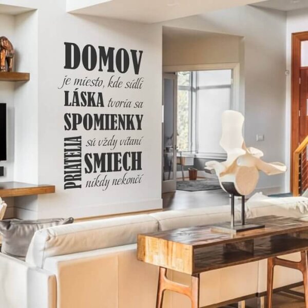 INSPIO-výroba darčekov a dekorácií - Nálepka - Domov je miesto