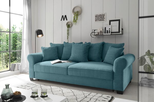 ROZKLADACIA POHOVKA, textil, azúrovomodrá MID.YOU - Sedačky, Online Only