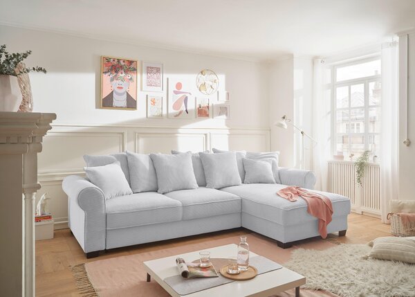 ROHOVÁ SEDAČKA, textil, svetlosivá MID.YOU - Sedačky, Online Only