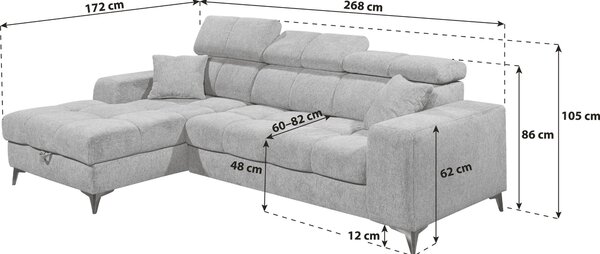 ROHOVÁ SEDAČKA, textil, taupe MID.YOU - Sedačky, Online Only