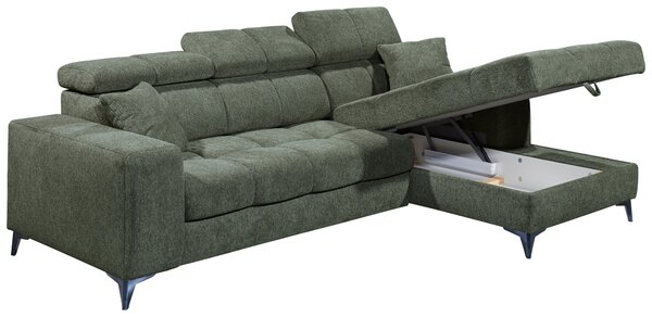 ROHOVÁ SEDAČKA, textil, tmavozelená MID.YOU - Sedačky, Online Only