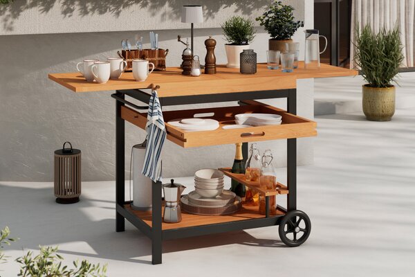 ZÁHRADNÝ SERVÍROVACÍ VOZÍK, drevo, kov, 73/80/50 cm Ambia Garden - Online Only záhrada, Online Only