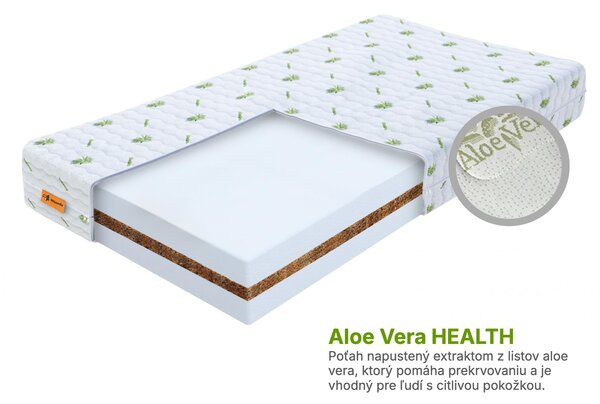 Wilsondo Detský antialergický matrac Kokos Plus 120x60 - poťah Aloe Vera