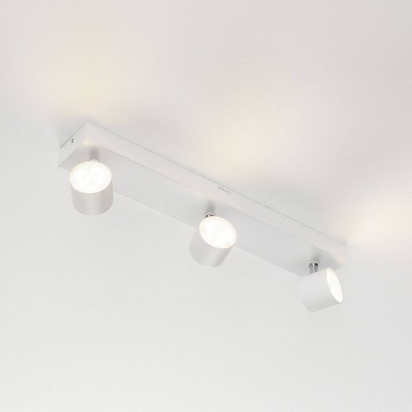 Philips Star LED svetlo biele 3-pl. WarmGlow, Biela / opálová, Obývacia izba / jedáleň, kov, Moderný, Stropné svetlo