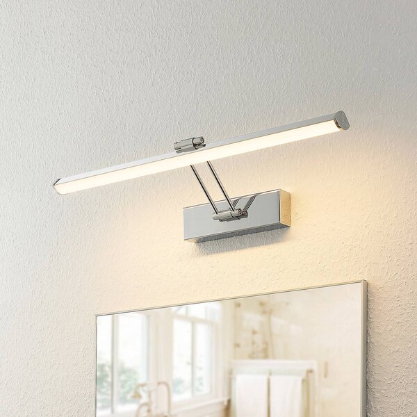Lindby Sanya zrkadlové LED svietidlo, 60 cm, Chrómová / strieborná, Kúpeľňa, kov, Moderný, Nástenné svietidlo