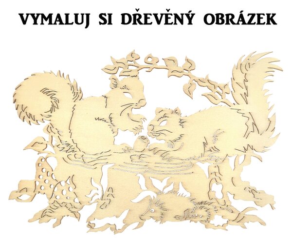 AMADEA Drevená ozdoba veveričky 19 cm