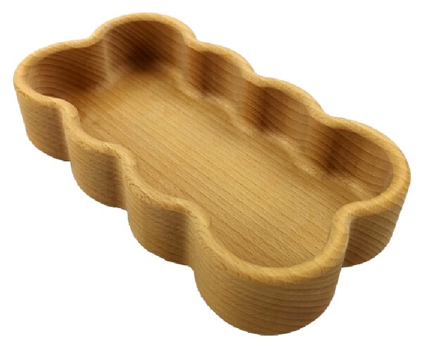 AMADEA Drevená miska v tvare mráčika, masívne drevo, rozmer 20,5x11,2x4,5 cm