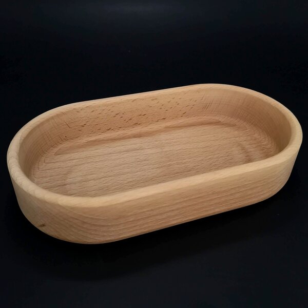 AMADEA Drevená miska ovál, masívne drevo, rozmer 22x12x4, 5 cm