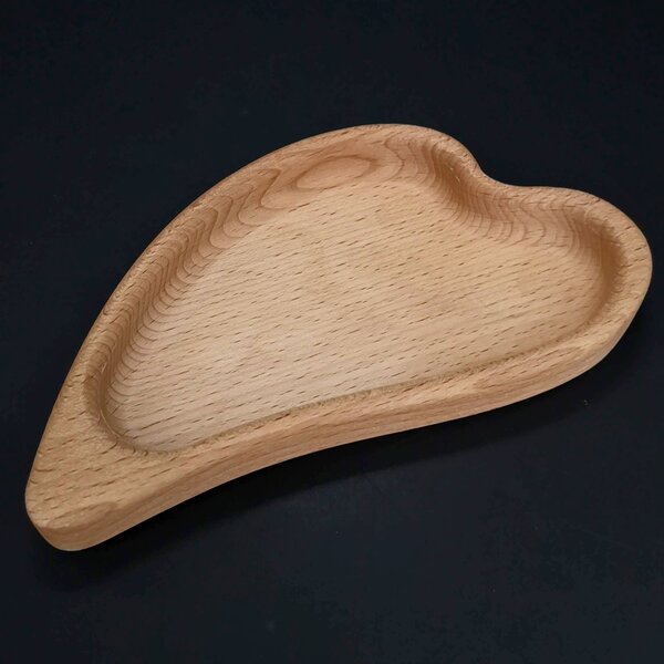 AMADEA Drevená miska v tvare listu, masívne drevo, rozmer 18x10x2 cm
