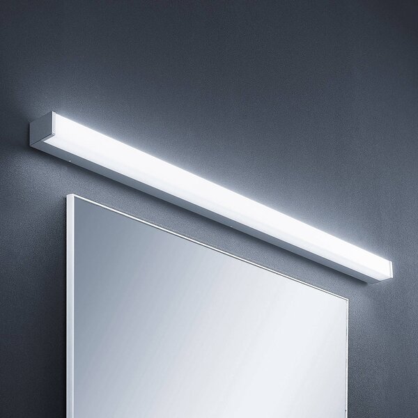 Lindby Klea LED kúpeľňové svietidlo, 120 cm, chróm, kov, IP44, Chrómová / strieborná, Kúpeľňa, Hliník, Moderný, Nástenné svietidlo