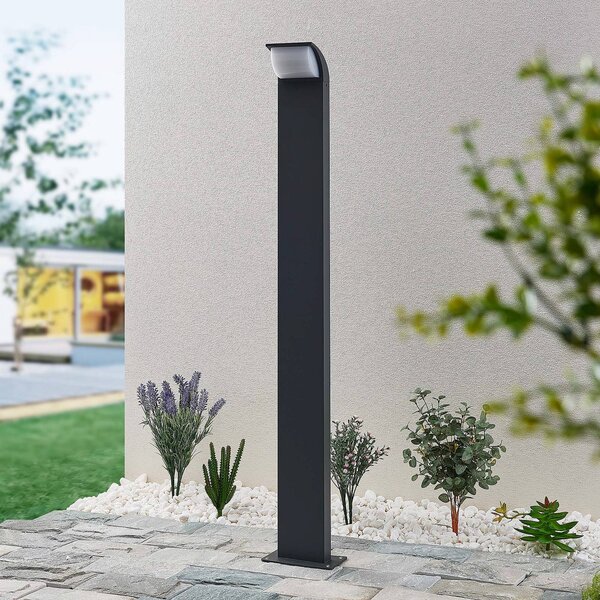 Lucande LED svetlo na chodník Tinna, 100 cm, antracit, IP65, Čierna, Hliník, Moderný, Osvetlenie príjazdovej cesty