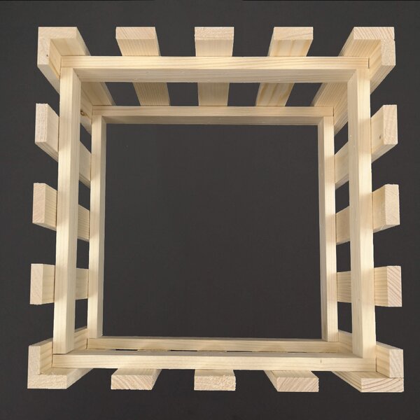 AMADEA Drevený obal na kvetináč, 27x27x21 cm Český výrobok