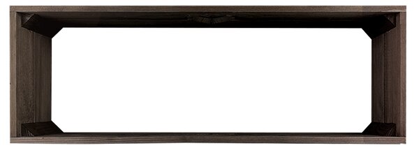 AMADEA Drevený obal na kvetináč so srdcom - tmavý, 62x21,5x17cm Český výrobok