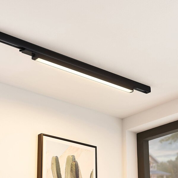 Arcchio LED koľajnicové svetlo Harlow, čierne, 69 cm, 3 000 K, Čierna, Pracovňa / Kancelária, Hliník, Moderný, Koľajnicový systém