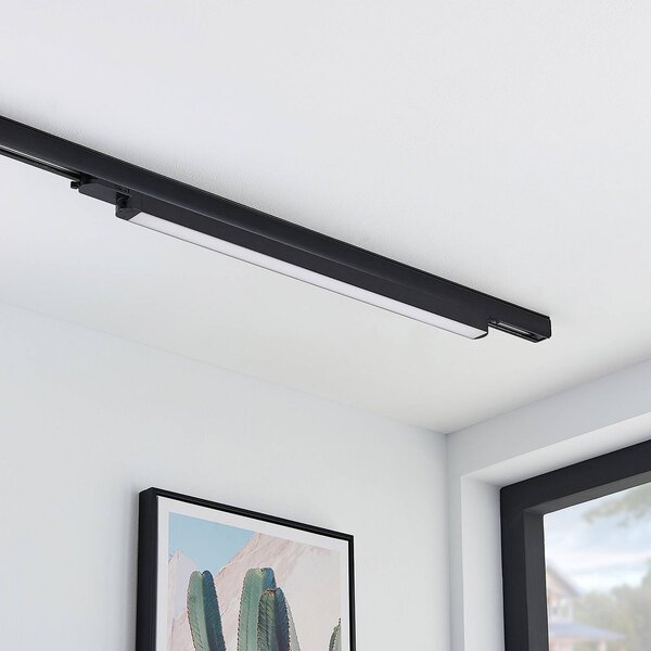 Arcchio LED koľajnicové svetlo Harlow, čierne, 69 cm, 3 000 K, Čierna, Pracovňa / Kancelária, Hliník, Moderný, Koľajnicový systém