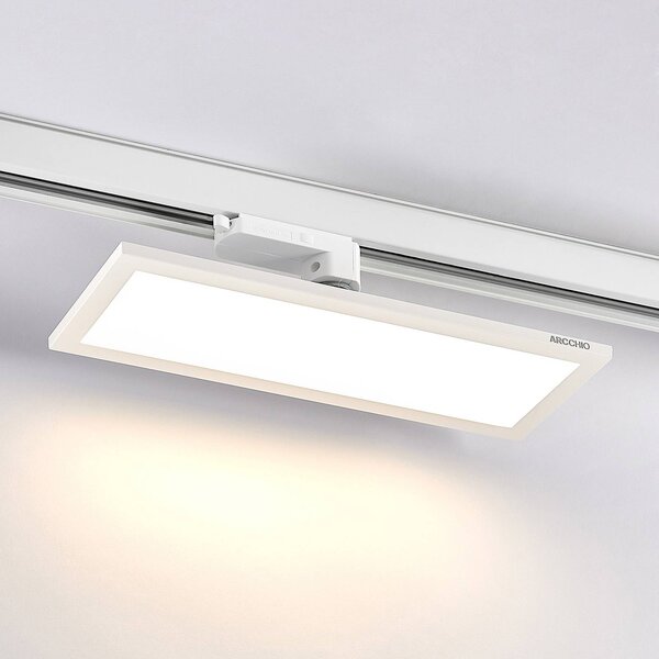 Arcchio Hairis 3-fázový LED panel biely 3000 K, Biela / opálová, Pracovňa / Kancelária, Plast, Moderný, Koľajnicový systém