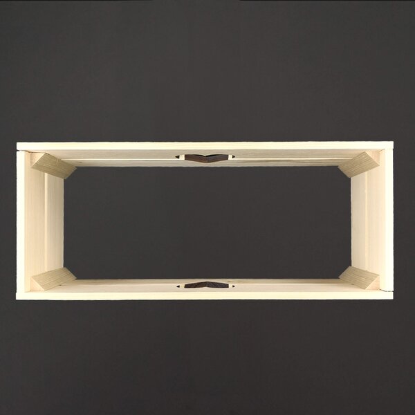 AMADEA Drevený obal na kvetináč so srdcom, 52x21,5x17cm Český výrobok