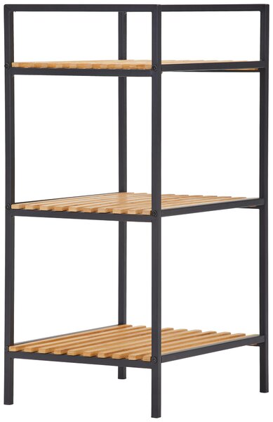 REGÁL, hnedá, prírodná farba, čierna, železo, 39/70/32,5 cm Xora - Online Only drobný nábytok, Online Only