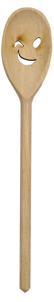 AMADEA Drevená vareška s tvárou, masívne drevo, dĺžka 30 cm
