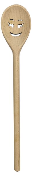 AMADEA Drevená vareška s tvárou, masívne drevo, dĺžka 30 cm