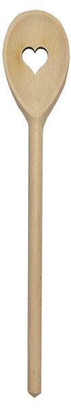 AMADEA Drevená vareška so srdcom, masívne drevo, dĺžka 30 cm