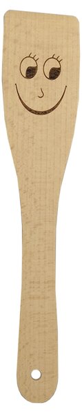 AMADEA Drevená obracačka s tvárou, masívne drevo, dĺžka 28 cm