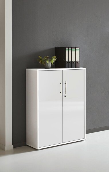 SKRINKA NA DOKUMENTY, biela, biela s vysokým leskom, 253,2/113,6/33 cm MID.YOU - Online Only kancelárie, Online Only